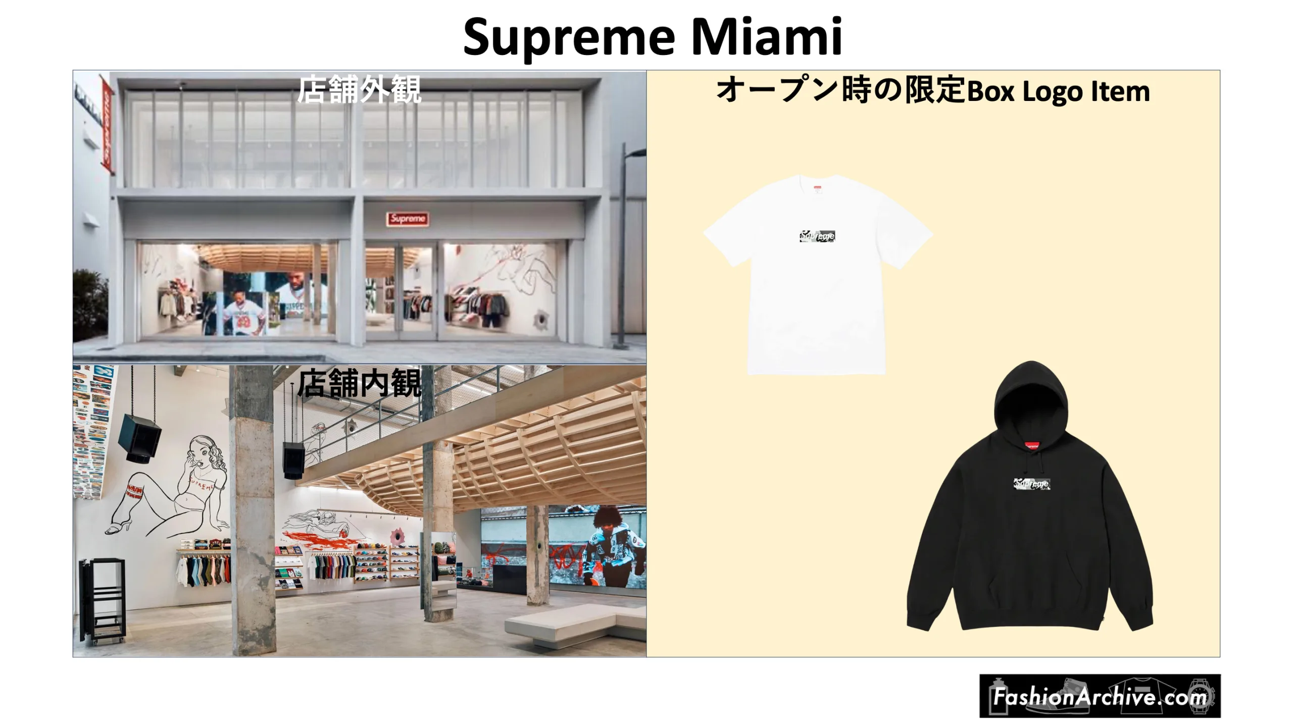 Supreme Miami シュプリーム マイアミ ボックスロゴ 限定 店舗