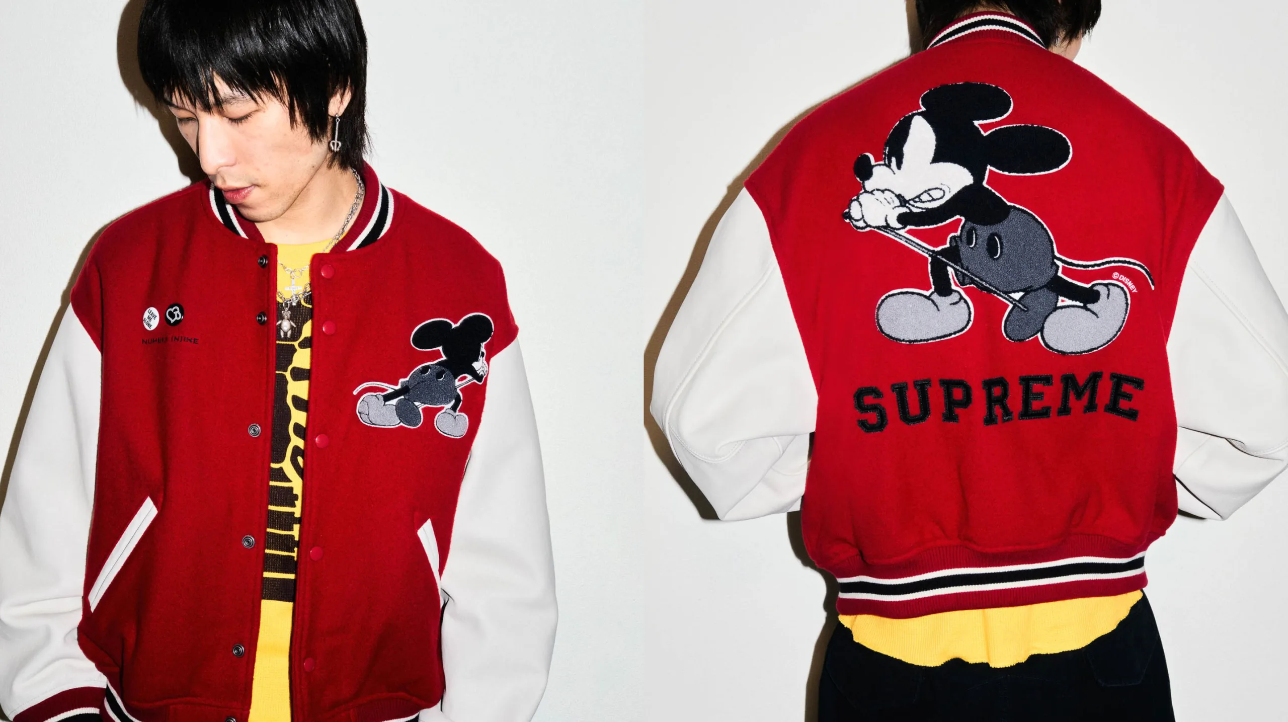 Supreme シュプリーム 2025FW 秋冬シーズン Mickey Varsity Jacket ミッキーマウス ディズニー コラボ ナンバーナイン NUMBER (N)INE