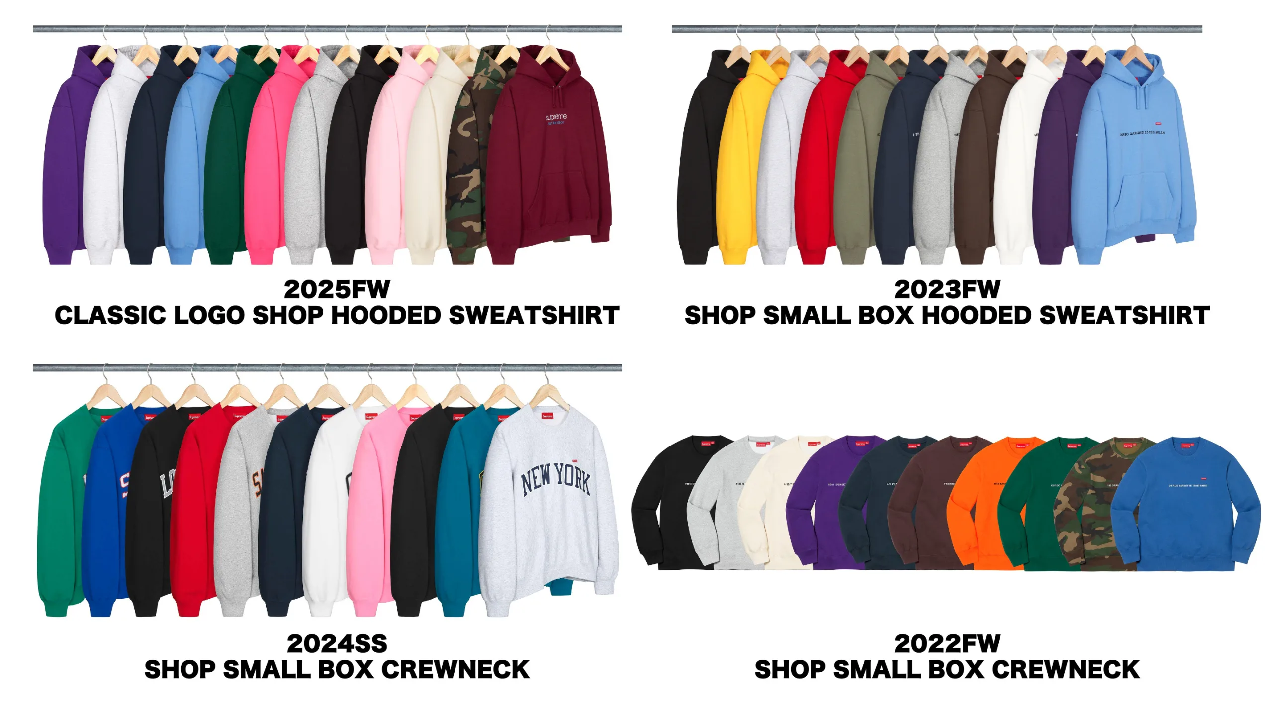 Supreme シュプリーム 世界 店舗 各国 Shop フーディー クルーネック