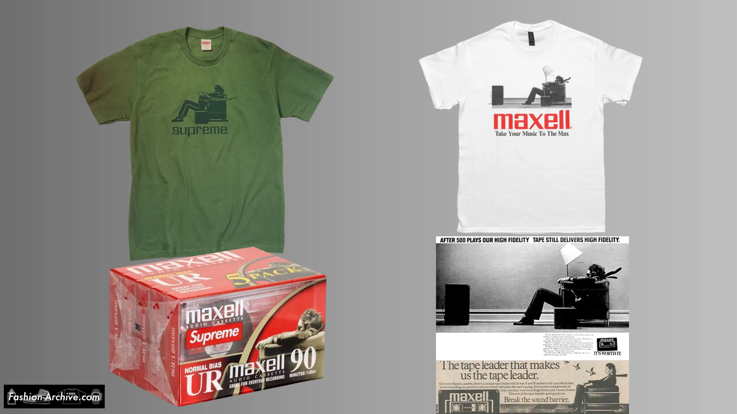 シュプリーム　Supreme　アーカイブ　サンプリング　古着　アイテム反応集　マクセル