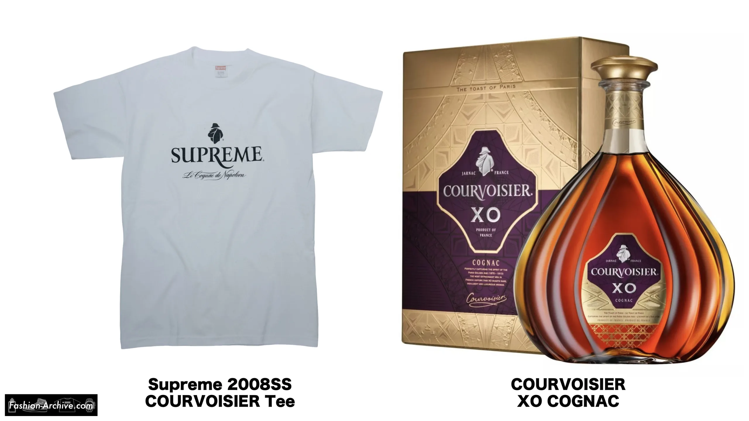 シュプリーム　Supreme　ドリンク　クルボアジェ XO コニャック　コラボ　サンプリング