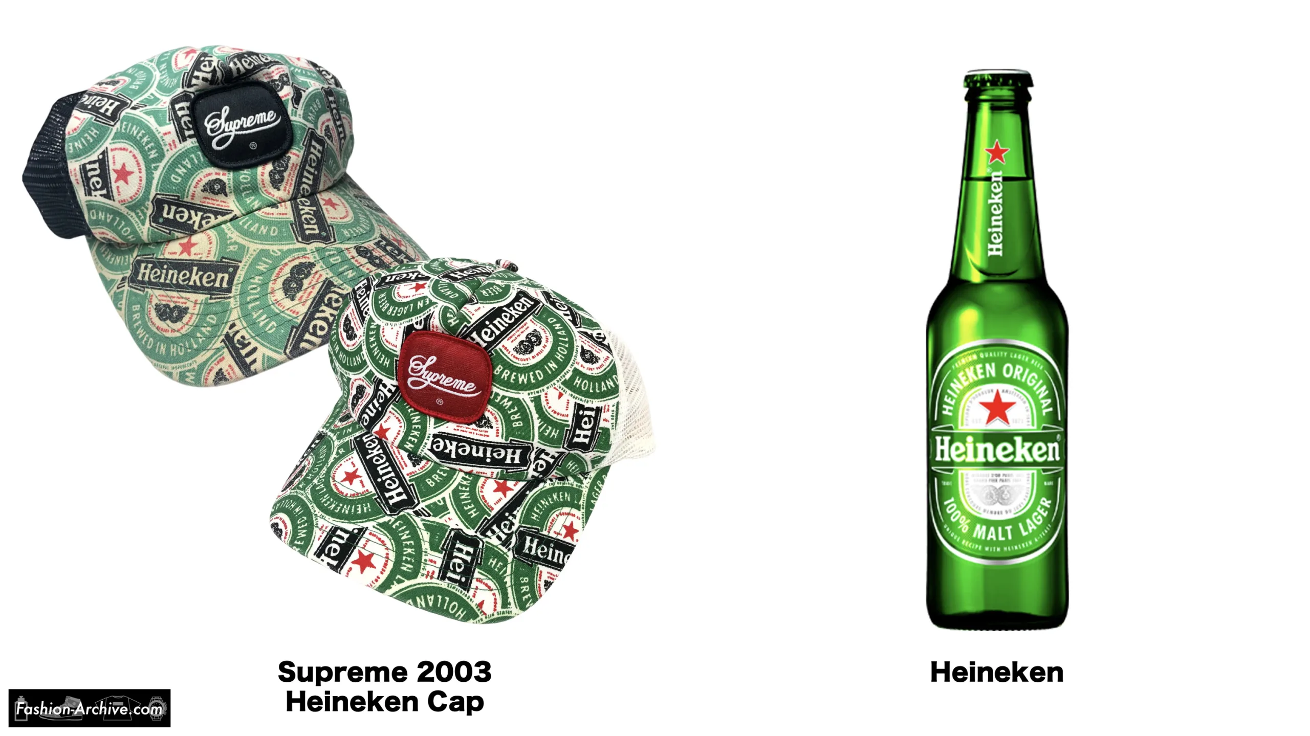 シュプリーム　Supreme　ドリンク　ハイネケン　ビール　コラボ　サンプリング